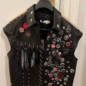 CAP SLEEVE LEATHER CUSTOM VEST